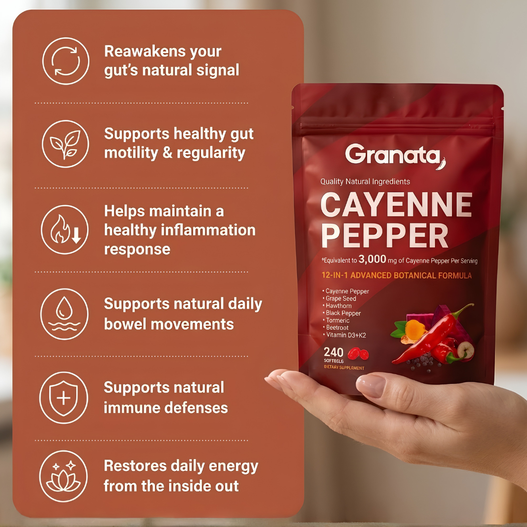 Granata Cayenne Pepper Softgels – 3mg Active Capsaicin